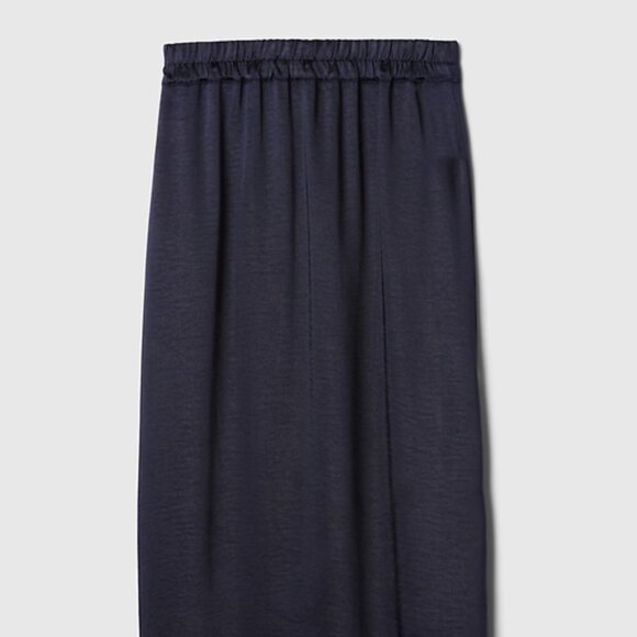 Gap satin midi skirt, navy blue, size PXS, NWT - Picture 2 of 10